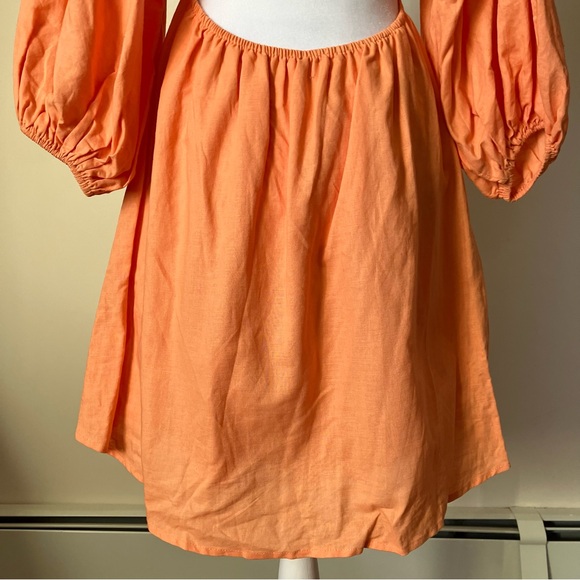 Charlie Holiday Sonny Knot Front Orange Mini Dress size 4 - Picture 7 of 10